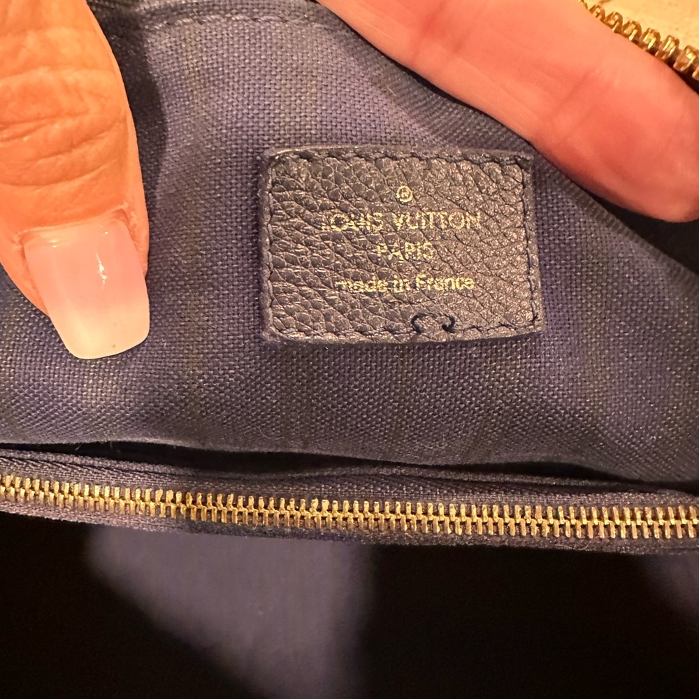 Louis Vuitton Navy Satchel with Gold Details - Picture 6 of 10